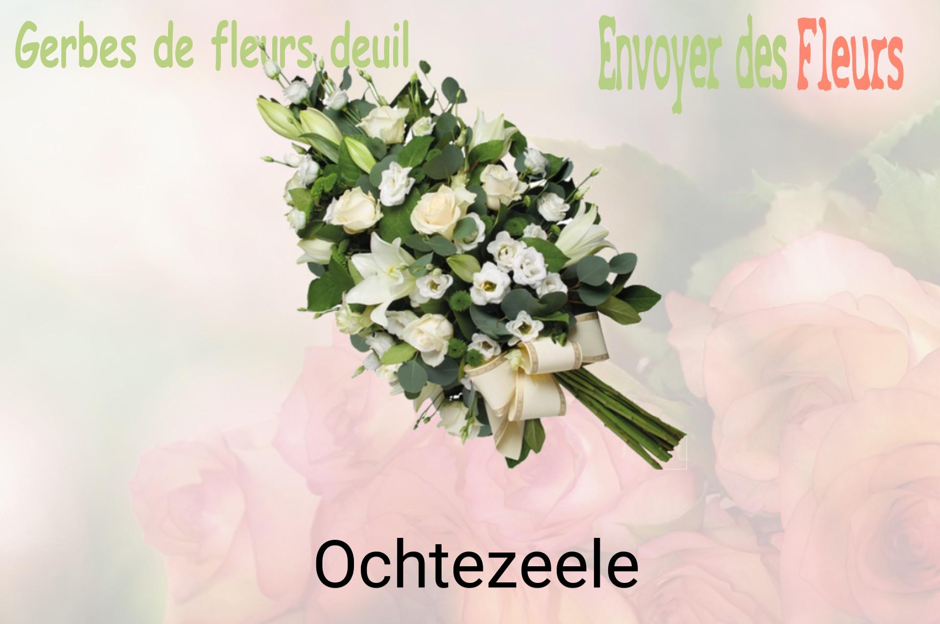 Gerbe de fleurs de deuil livrée à Ochtezeele
